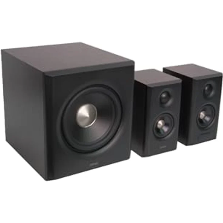 Edifier S355DB 2.1 Lautsprechersystem, 150W RMS mit kabellosem Subwoofer, digitale Signalverarbeitung, Walnuss – Bild 4