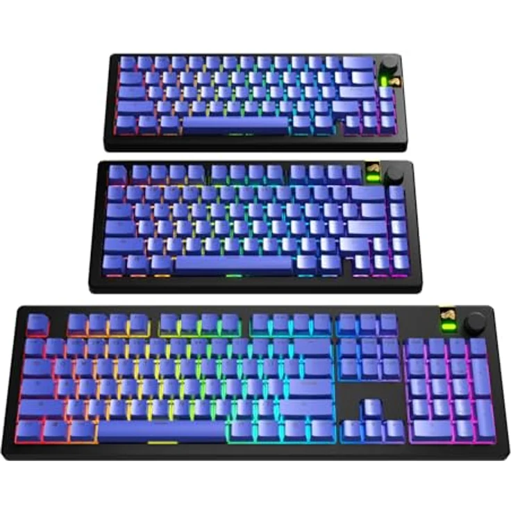 Glorious GPBT Basics Keycaps, ANSI Layout (US), PBT, Doubleshot - Mana Blue – Bild 5