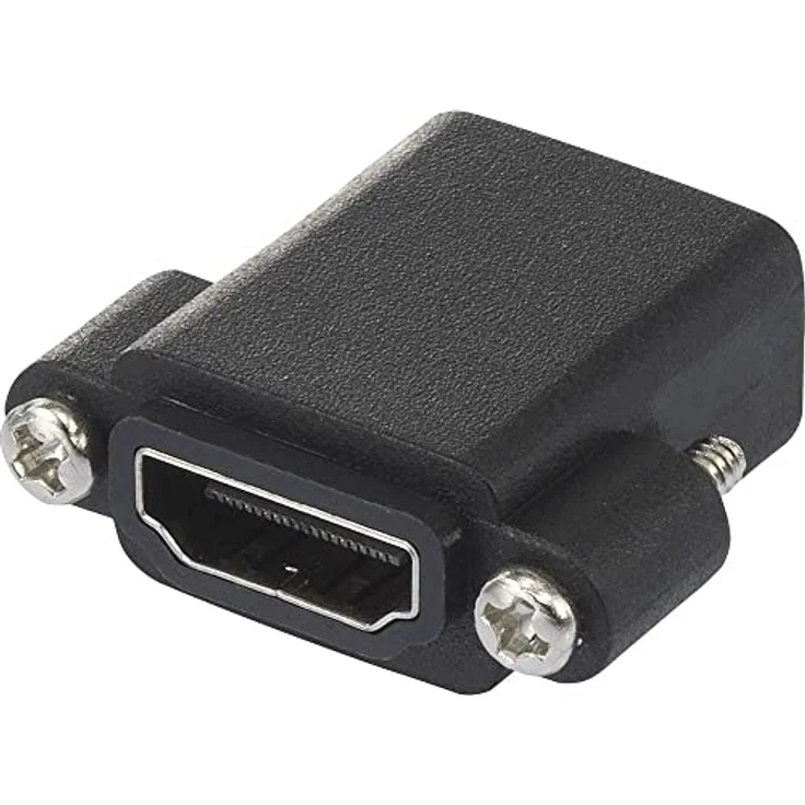 SpeaKa Professional SP-9082612 HDMI Adapter, 1x HDMI-Buchse - 1x HDMI-Buchse, schwarz schraubbar – Bild 1