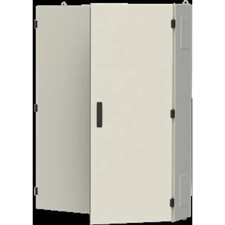 Striebel & John STR TL409S TL Wandschrank SKII IP55, Serverschrank aus pulverbeschichtetem Stahlblech, grau, mit 180 Grad Doppeltüre und flexiblen Leitungseinführungen