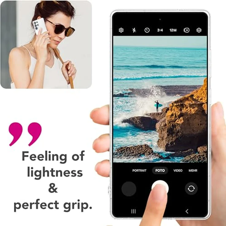 Nalia Dazzlin Clear Glitter Diamond Cover, transparente Silikon Hülle mit glitzernden Partikeln für Samsung Galaxy S25 Ultra, stoßfest und kratzbeständig – Bild 7