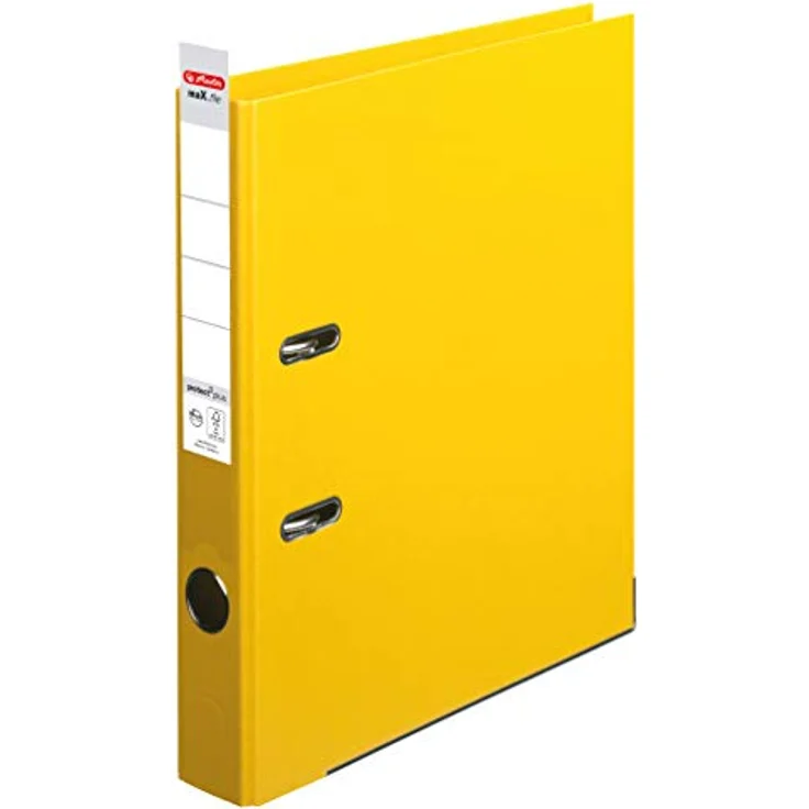Herlitz Aktenordner maX.file »protect plus« 5 cm, DIN A4, mit Kantenschutz, Raumsparschlitzen, Blattniederhalter, blau – Bild 2