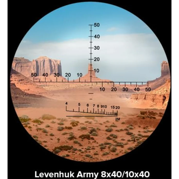 Levenhuk Army 8x40 Kompaktes, Robustes Fernglas für Vogelbeobachtung, Wandern und Camping mit Mehrfach Vergüteter Optik und Absehen, Schwarz – Bild 2