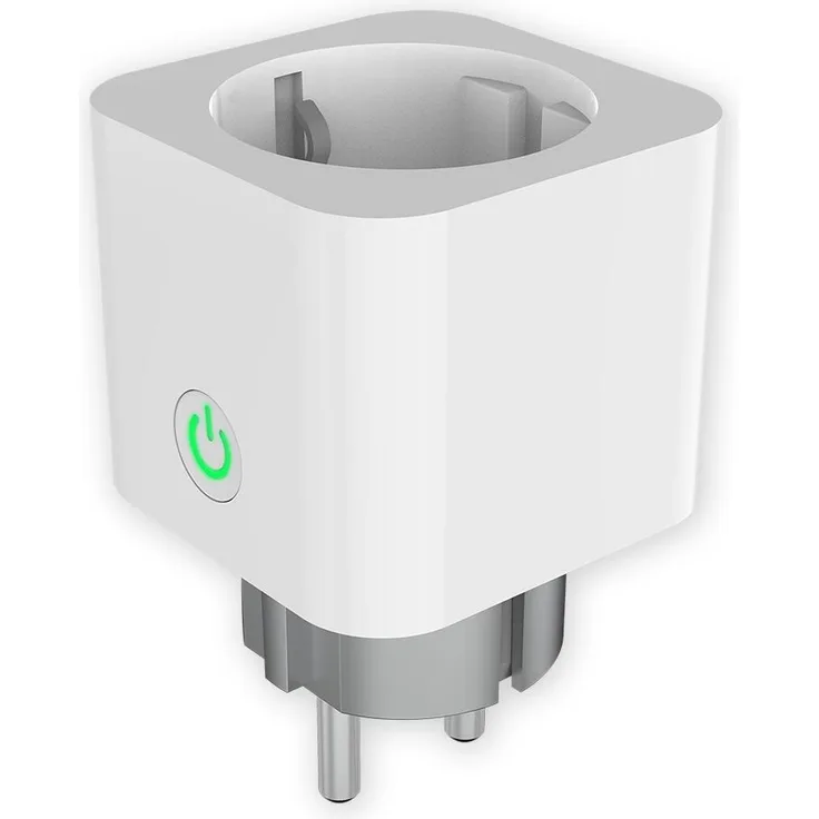 Gembird TSL-PS-S1M-01-W, Smart Plug Schuko mit Stromverbrauchsmessung, weiße Ausführung, kompatibel mit Google Assistant und Amazon Alexa