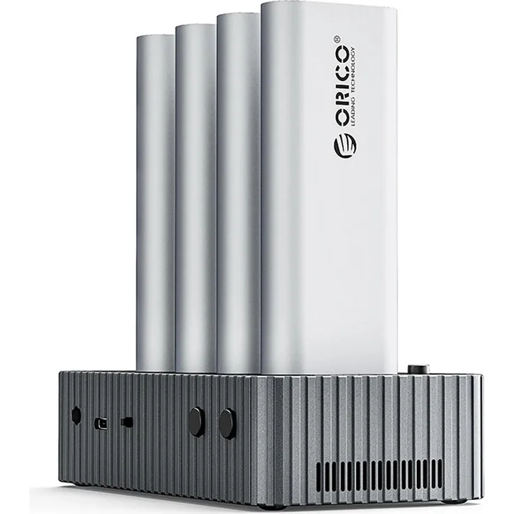 Orico IT48N-C, 4-Disk-Dockingstation mit M.2 NVMe-Klonfunktion und USB4, grau