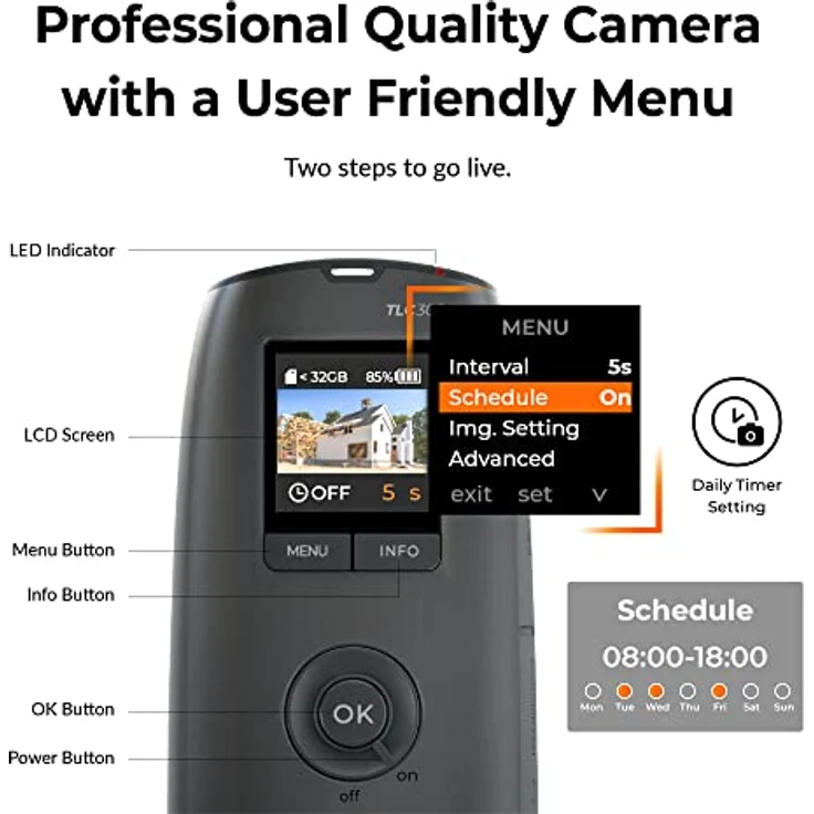 Brinno TLC300 Zeitrafferkamera – 1080P HDR/FHD – Bild 3