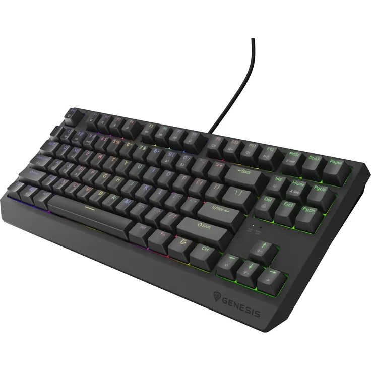 Genesis Thor 230 TKL, mechanische Gaming-Tastatur mit RGB-Hintergrundbeleuchtung, Outemu Red-Tasten, kabelgebunden, schwarz