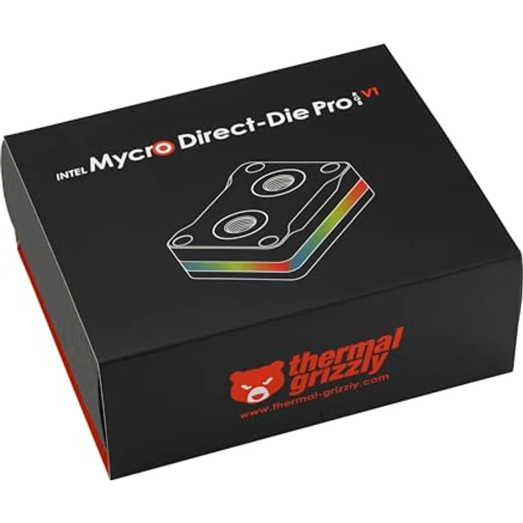 Thermal Grizzly Intel Mycro Direct-Die Pro RGB V1 Wasserkühler für Intel-Prozessoren, ersetzt SAM und Heatspreader, CNC-gefräste POM-Abdeckung, G1/4-Zoll-Anschlüsse, RGB-LED-Beleuchtung – Bild 5