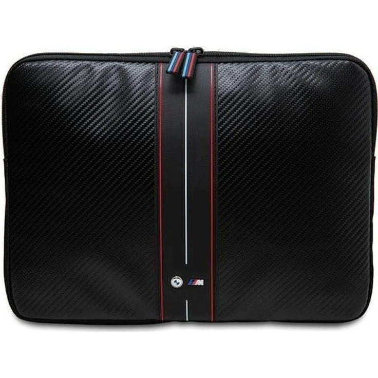 BMW Carbon & Red Stripe Sleeve, Laptop-Tasche für 16" Laptops, schwarz