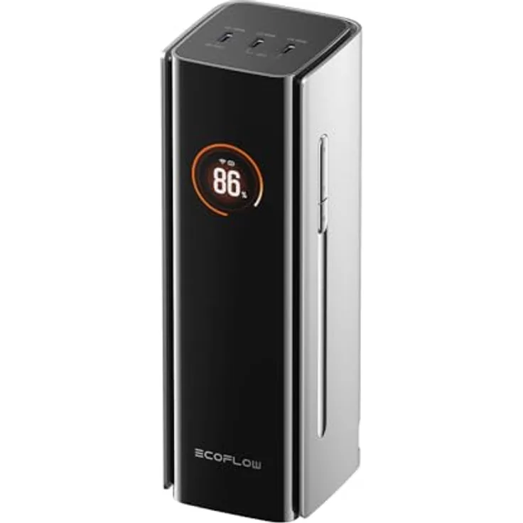 EF ECOFLOW RAPID Pro Powerbank 27650 mAh, 300W Max. Ausgang, 140W-Kabel, 4-Anschluss tragbares Ladegerät, ultrakompatibel für iPhone 16/15, Samsung, MacBook, DJI