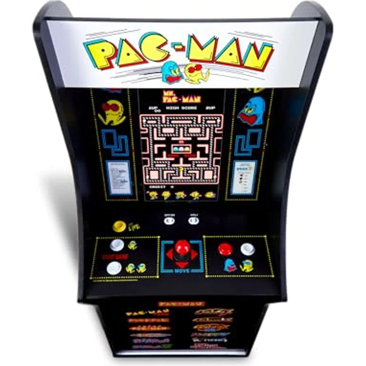 Arcade1Up PAC-MAN Classic Slim Edition, Arcade-Spielkonsole mit 15.6 Zoll LCD und 12 integrierten Spielen – Bild 8
