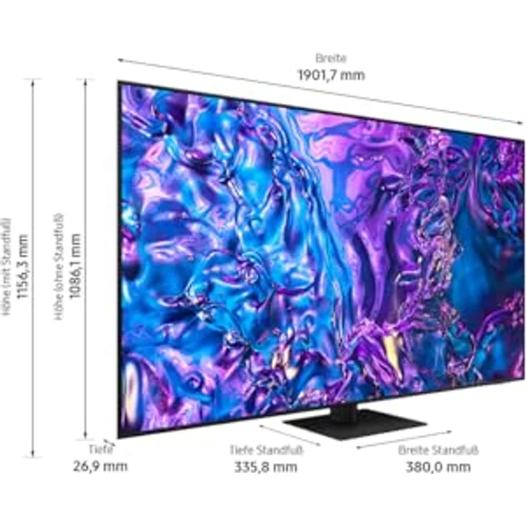 Samsung QLED 4K Q70D Fernseher 85 Zoll, Samsung TV mit Quantum Prozessor Lite 4K, 4K AI Upscaling, Samsung Tizen OS, Motion Xcelerator 120 Hz, Smart TV, GQ85Q70DATXZG, Deutsches Modell [2024] – Bild 4