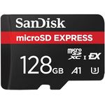 SanDisk microSD Express Speicherkarte 128 GB (Ideal für 4K UHD & RAW-Bildaufnahmen, Lesen bis zu 880 MB/s & Schreiben bis zu 480 MB/s, RescuePRO Deluxe)