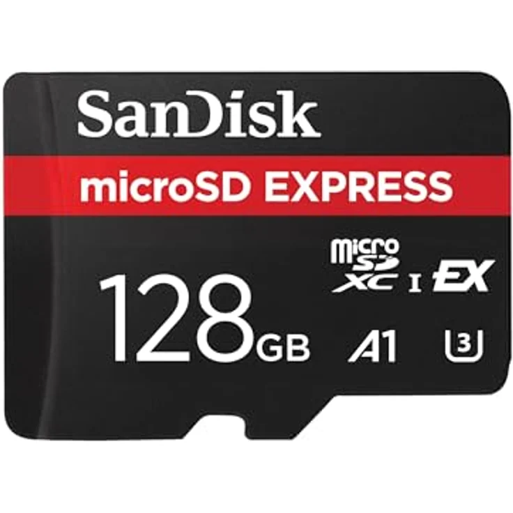 SanDisk microSD Express Speicherkarte 128 GB (Ideal für 4K UHD & RAW-Bildaufnahmen, Lesen bis zu 880 MB/s & Schreiben bis zu 480 MB/s, RescuePRO Deluxe) – Bild 1