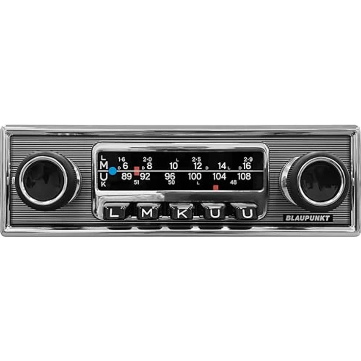 Blaupunkt Frankfurt Stereo MB, 1-DIN Autoradio im Oldtimer-Design mit DAB+, Bluetooth, USB, AUX-Eingang, Lenkradfernbedienung, Sub-Out und 4x50 Watt Leistung – Bild 1