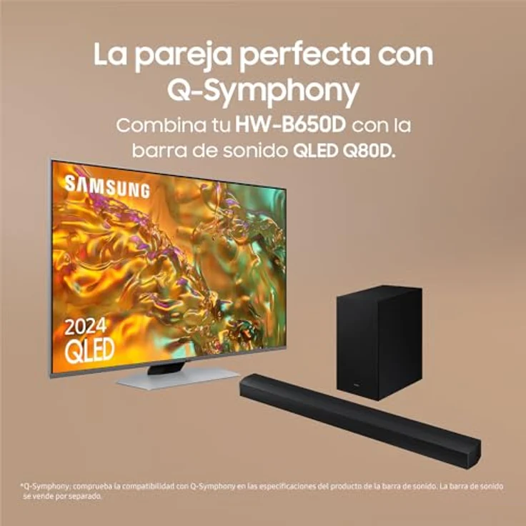 Samsung Barra de sonido HW-B650D/ZF, Soundbar 3.1 mit 200W, integriertem Subwoofer, Dolby Audio und DTS, Schwarz – Bild 4