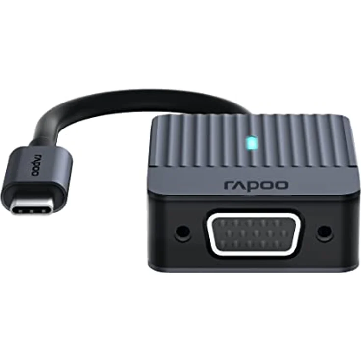 Rapoo UCA-1003 USB-C auf VGA Adapter FullHD 1080p, Aluminium, kompatibel mit MacBook Pro, MacBook Air, iPad Air / Pro, Surface Pro / Go, Laptop, Notebook, Smartphone – Bild 4