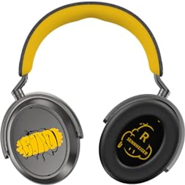 Sennheiser Momentum 4 Wireless 80th Anniversary Edition, Kopfhörer mit erstklassigem Sound, Schwarz-Gelb – Bild 5