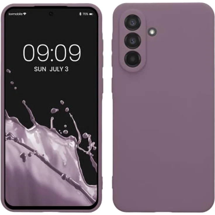 kwmobile Handyhülle für Samsung Galaxy A56 5G - flexibles Silikon Case in Helle Iris mit präzisen Ausschnitten für Knöpfe und Kamera – Bild 1