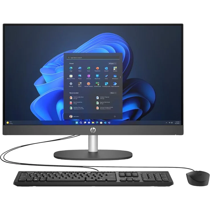 HP ProOne 245 G10, All-in-One-PC mit AMD Ryzen 7 7730U, 16 GB RAM, 512 GB SSD, 23.8 Zoll FHD, Windows 11 Pro, Wi-Fi 6, Grau