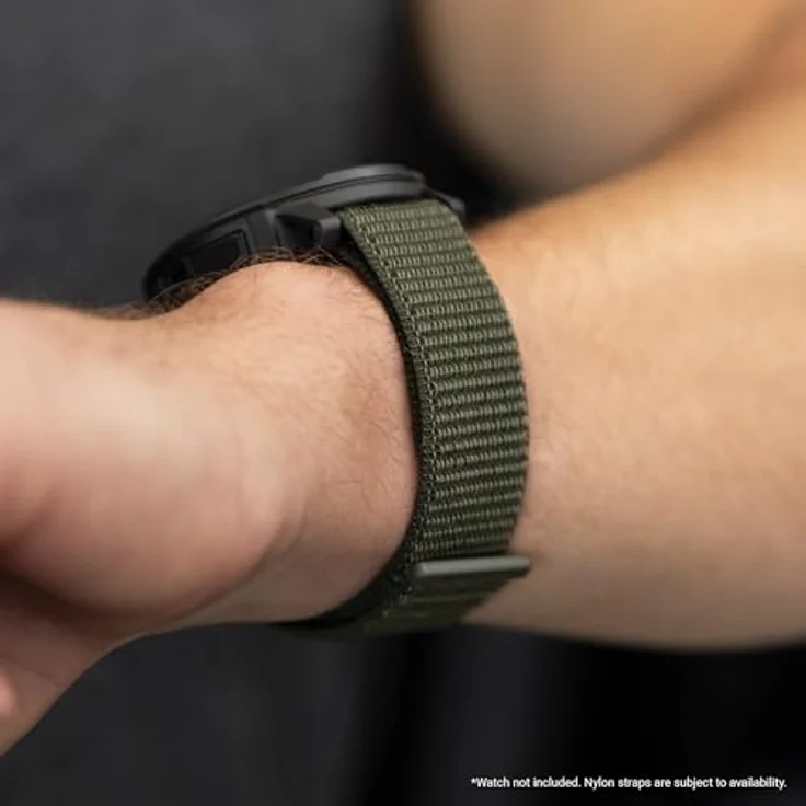 Garmin UltraFit- Armband, Nylon, passend für Epix 47mm, Fenix-Serie, D2 Mach 1, Approach S70-47mm, Forerunner 745/955/ 965, Instinct-Serie, Instinct 2 -Serie, Marq-Serie, quatix-Serie – Bild 2