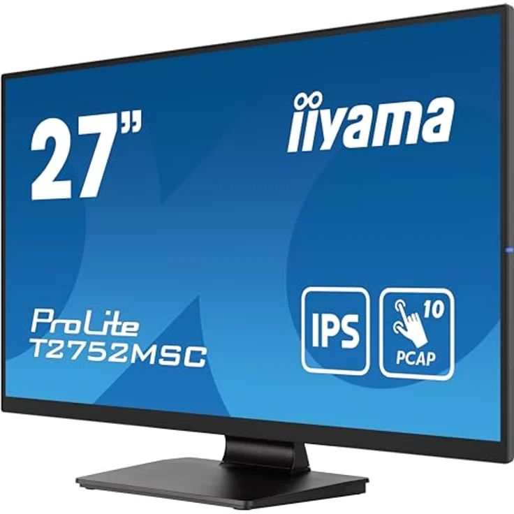 iiyama ProLite T2752MSC-B1 68.6cm 27" IPS LED Monitor FullHD 10 Punkt Multitouch optisch gebondet kapazitiv HDMI DP USB3.2 7H Anti-Fingerprint schwarz – Bild 3