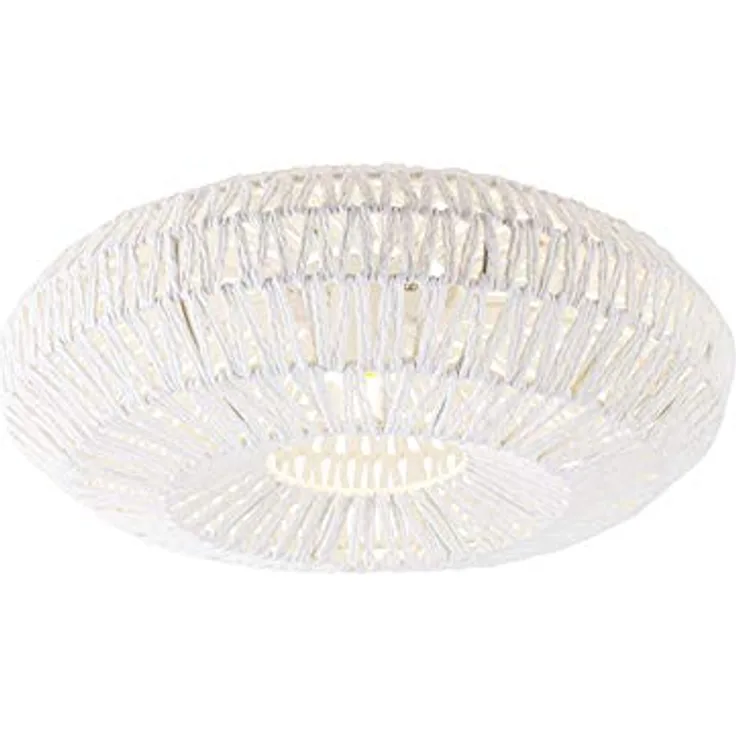 Qazqa - Retro Retro-Deckenleuchte Lina - Weiß - LED geeignet E27