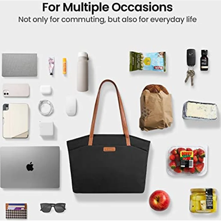 Tomtoc TOMTOC Versatile-T23, 15.6 Zoll Laptop-Tasche mit 18L Kapazität, spritzwasserresistent, Schwarz – Bild 3