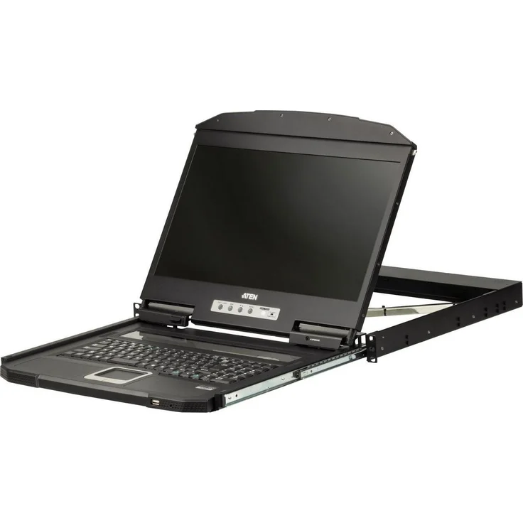 Aten CL3100NX-ATA-XG US KIT, KVM Switch mit 18,5" Breitbild-LCD, USB/VGA, Schwarz – Bild 1