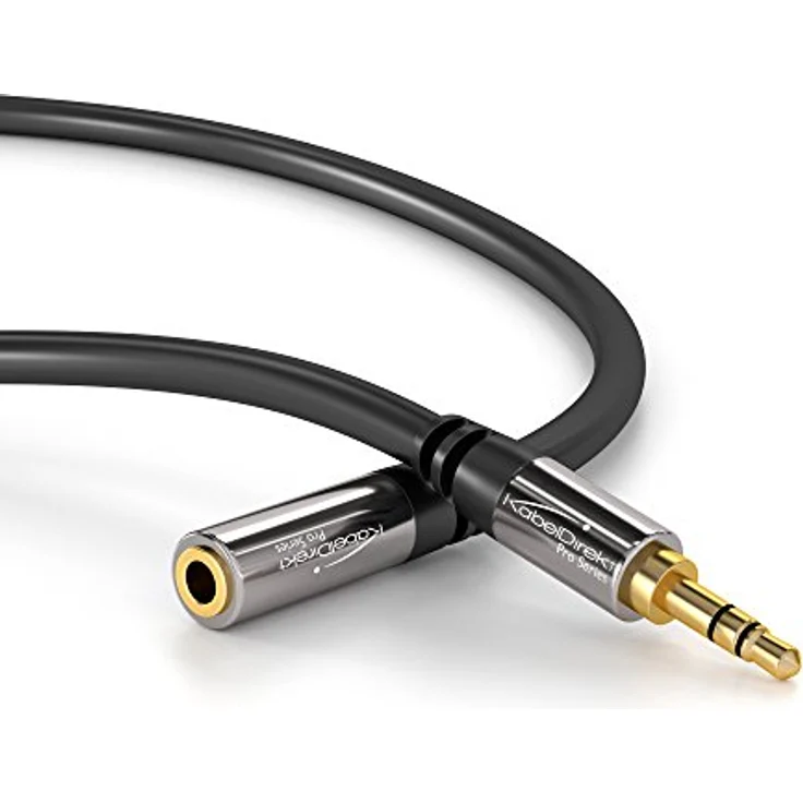 KabelDirekt - Klinken- Verlängerungskabel - 10m - (für Aux Eingänge, 3.5mm Stecker - 3.5mm Buchse) - PRO Series – Bild 5