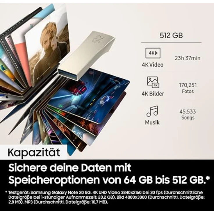 Samsung BAR Plus 128GB Typ-A 400 MB-s USB 3.1 Flash Drive Titan Gray (MUF-128BE4-APC) – Bild 3