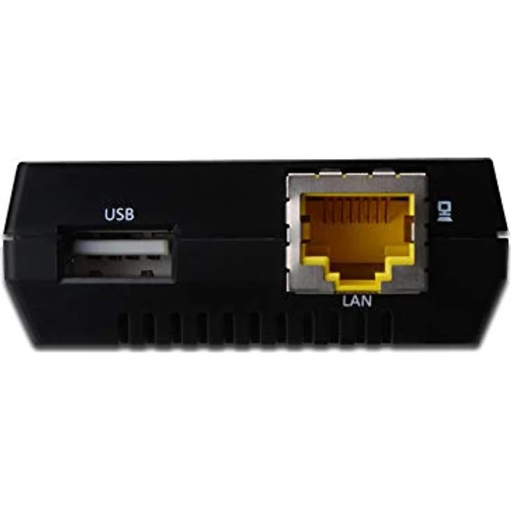 DIGITUS Fast Ethernet USB Netzwerk Server, multifunktional für NAS, USB-Hub, Drucker, DVD-Laufwerk, 1 Port, USB 2.0, 10-100 Mbit-s Netzwerk, RJ45, Schwarz – Bild 2