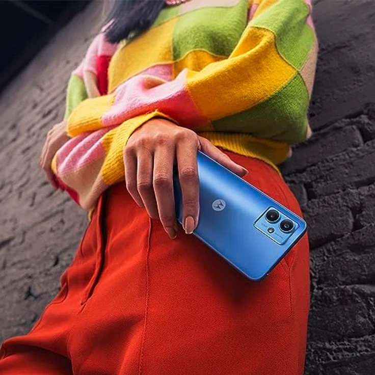 Motorola Moto g14 Smartphone (6,5"-FHD+-Display, 50-MP-Kamera, 4/128 GB, 5000 mAh, Android 13) Sky Blue, inkl. Schutzcover + KFZ-Adapter [Exklusiv bei Amazon] – Bild 5