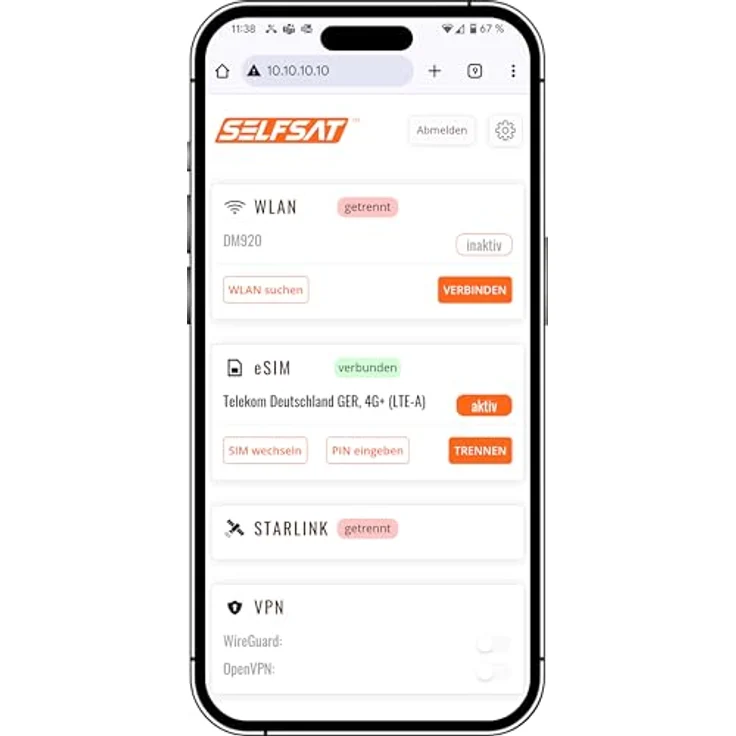 Selfsat MWR 5560, 5G WLAN Router mit eSIM und 3,4 Gbit/s, Schwarz – Bild 4