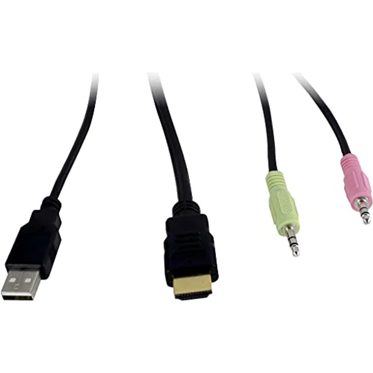Inter-Tech KVM KVM-AS-21HA HDMI line in 2X HDMI 4X 3,5mm 3pol. Klinke 1 Power line Out 2X USB 2X 3,5mm 3pol Klinke 1x HDMI – Bild 5