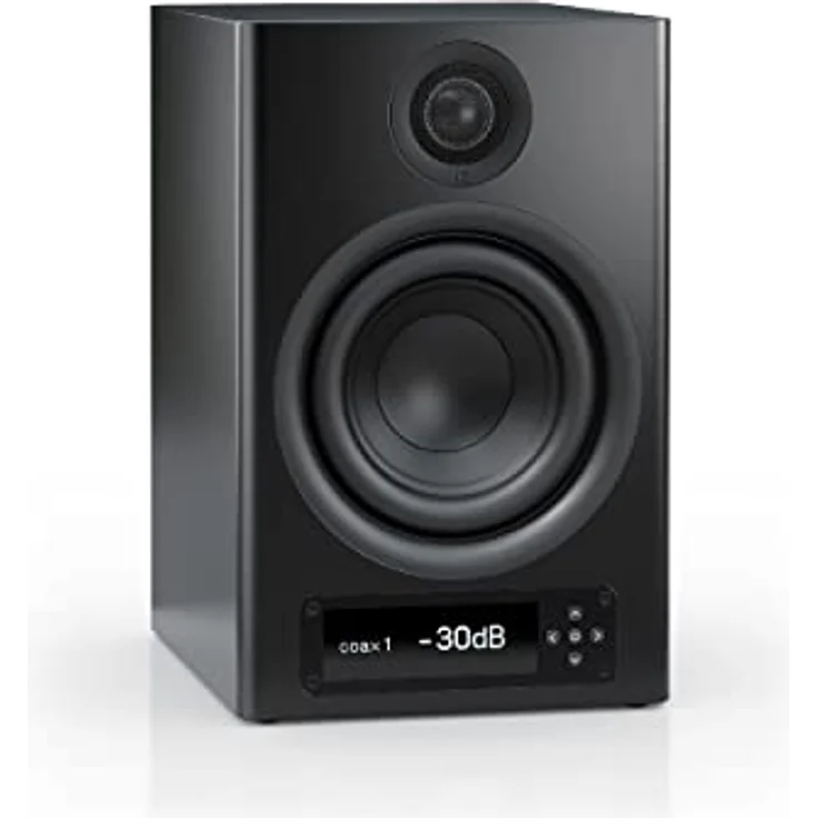 Nubert nuPro XS-4000 RC | Schwarzer Regallautsprecher | 1 Stück High End Kompaktlautsprecher | Bluetooth Lautsprecher aptX HD | Lautsprecher Verbindung kabellos High Res | Aktivbox mit 2 Wege Technik – Bild 1