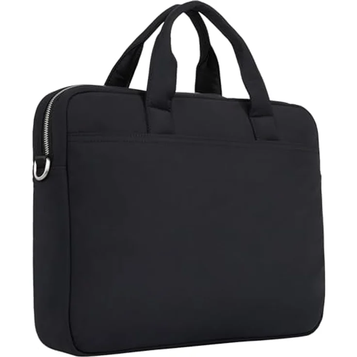 Tommy Hilfiger Aktentasche TH Signature Computer SP24, Laptoptasche aus recyceltem Polyester, schwarz, gepolstert und organisatorische Fächer – Bild 2