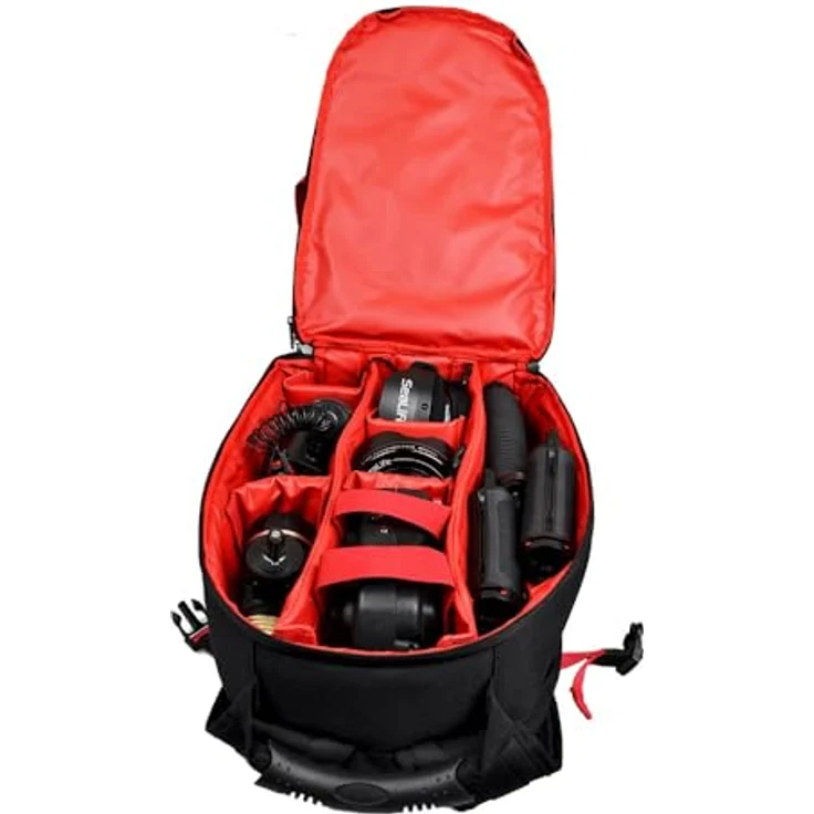 Sealife Photo Pro Rucksack (SL940), Kameratasche aus strapazierfähigem ballistischem Nylon mit gepolstertem Kamerafach und Zubehörfächern, schwarz – Bild 7