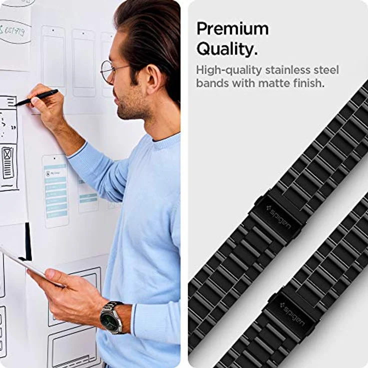 SPIGEN Band für Smartwatches Modern Fit Band Black – Bild 6