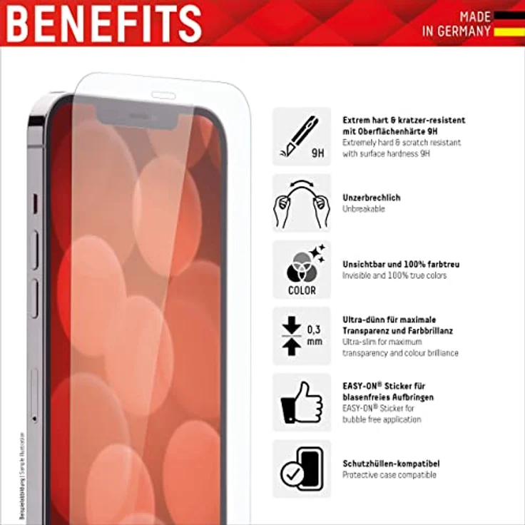 Displex Smart Glass Apple iPhone XR/11,hartes Panzerglas (10H), ökologischer Montagerahmen, kratzer-resistentes Tempered Glass, High-Tech Anti-Fingerprint-Beschichtung,Case Friendly – Bild 2