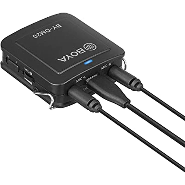 Boya BY-DM20 Dual-Lavalier-Mikrofon (Interview / Vortrag), Apple Lightning / USB-C / USB, omnidirektional, Mikrofonteil/-Zubehör, Schwarz – Bild 5