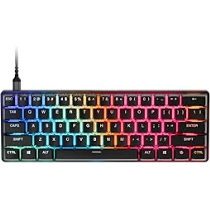 SteelSeries Apex Pro Mini Gen 3, kompakte Gaming-Tastatur mit magnetisch-mechanischen Schaltern, RGB-LED-Hintergrundbeleuchtung, USB kabelgebunden, schwarz – Bild 8