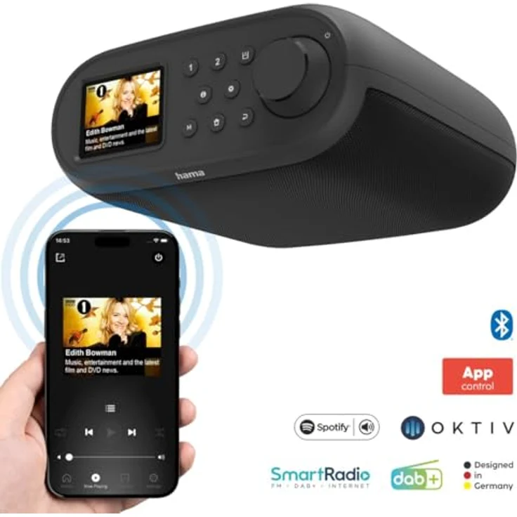 Hama DIR400 Digitalradio, DAB+, FM, Internetradio, Bluetooth RX, Schwarz, versandkostenfrei – Bild 7