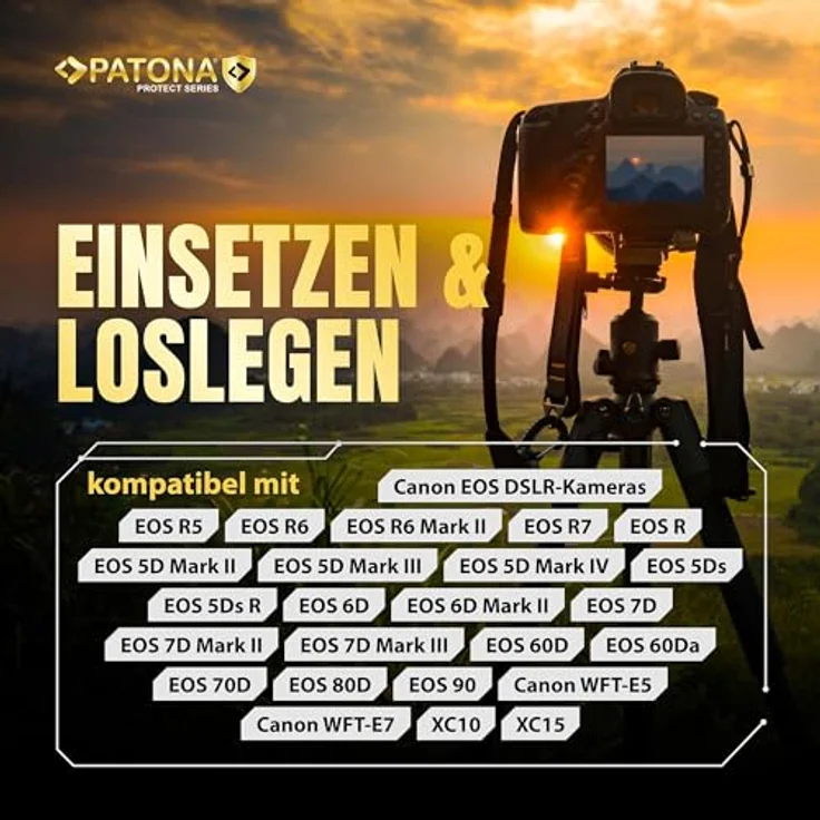 PATONA Protect LP-E6NH Akku 2600mAh mit NTC-Sensor und hitzebeständigem V1 Gehäuse, kompatibel mit Canon EOS R5 R6 R7 5D 6D 7D 80D 90D – Bild 3