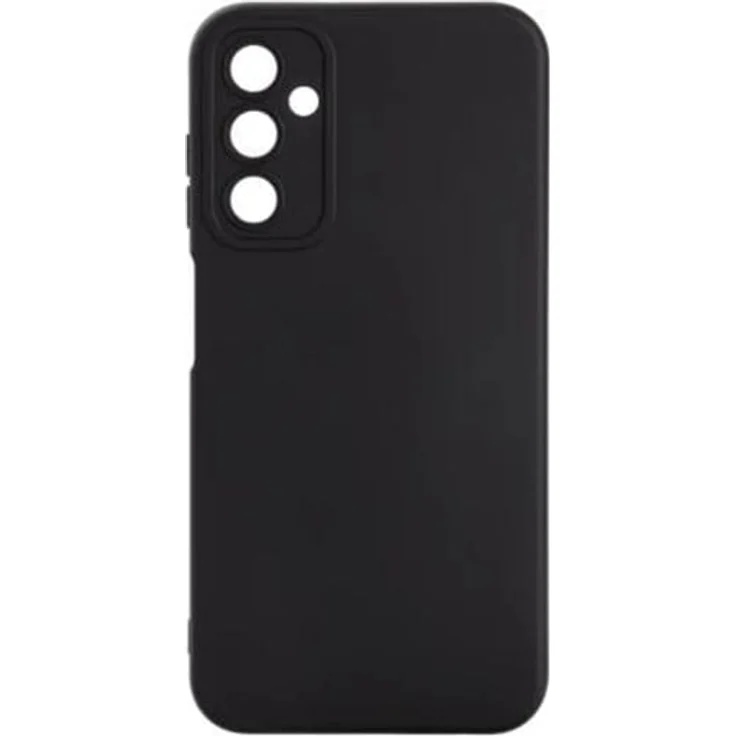 Essentials Recycled Silicone Back Cover für Samsung Galaxy A25 5G, schwarz, kompatibel mit kabellosem Laden