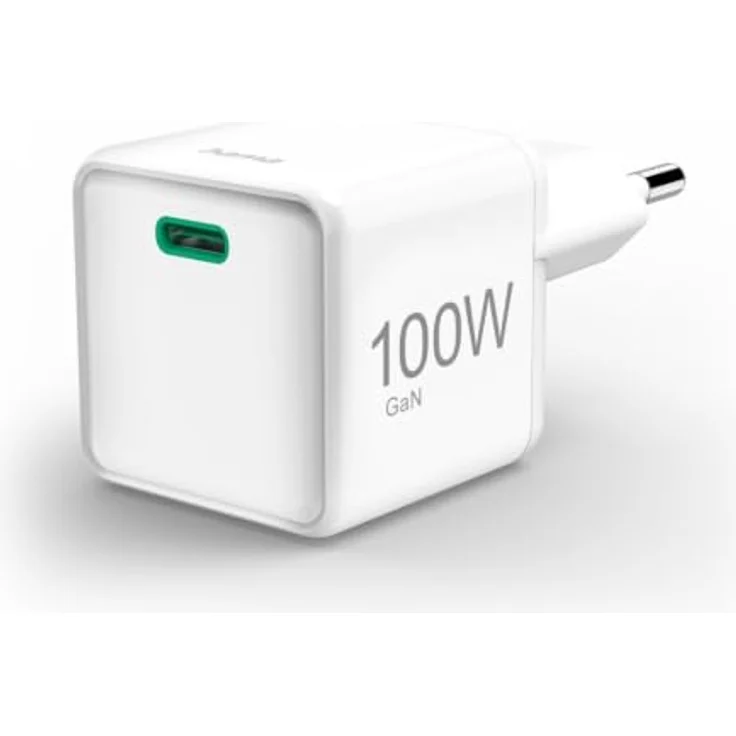Hama Super-Mini-Charger, Schnellladegerät GaN, USB-C, PD 100 W, Weiß – Bild 1