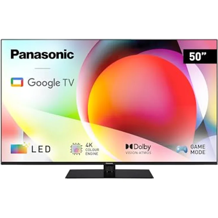 Panasonic TN-50W70AEZ, W70-Serie 50 Zoll 4K Ultra HD LED Smart TV, Google Assistant, Chromecast, Dolby Vision & Atmos, Gaming-Modus, Bluetooth, Rahmenloses Design, für EIN außergewöhnliches visuelles Erlebnis – Bild 1