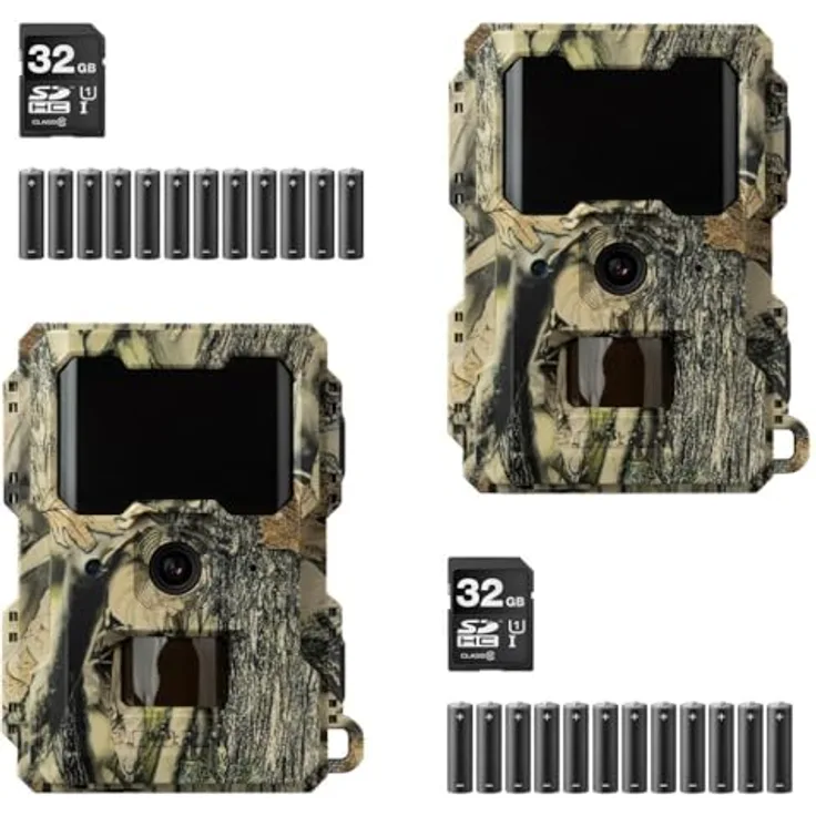 DÖRR Überwachungskamera Snapshot Mini 5.0 Pro (Ready to Use 2-er Set) - Hochauflösende 5MP Bilder, Unsichtbarer Infrarotblitz 940nm, Reaktionszeit 0,5 Sek.