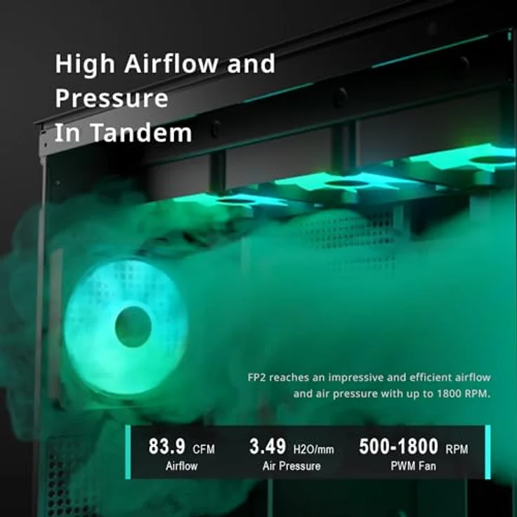 APNX FP2-120 PWM Gehäuselüfter, ARGB - 120mm, weiß – Bild 3
