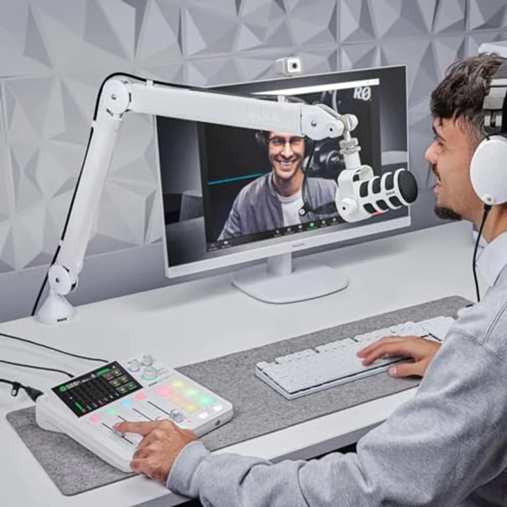 RØDE Mikrofon Rode PSA1+ Mikrofonarm Weiss mit XLR-Kabel – Bild 7
